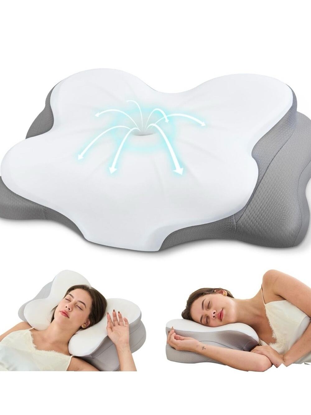 Cervical Neck Pillow, Ergonomic Memory Foam Pillows for Neck Pain Relief